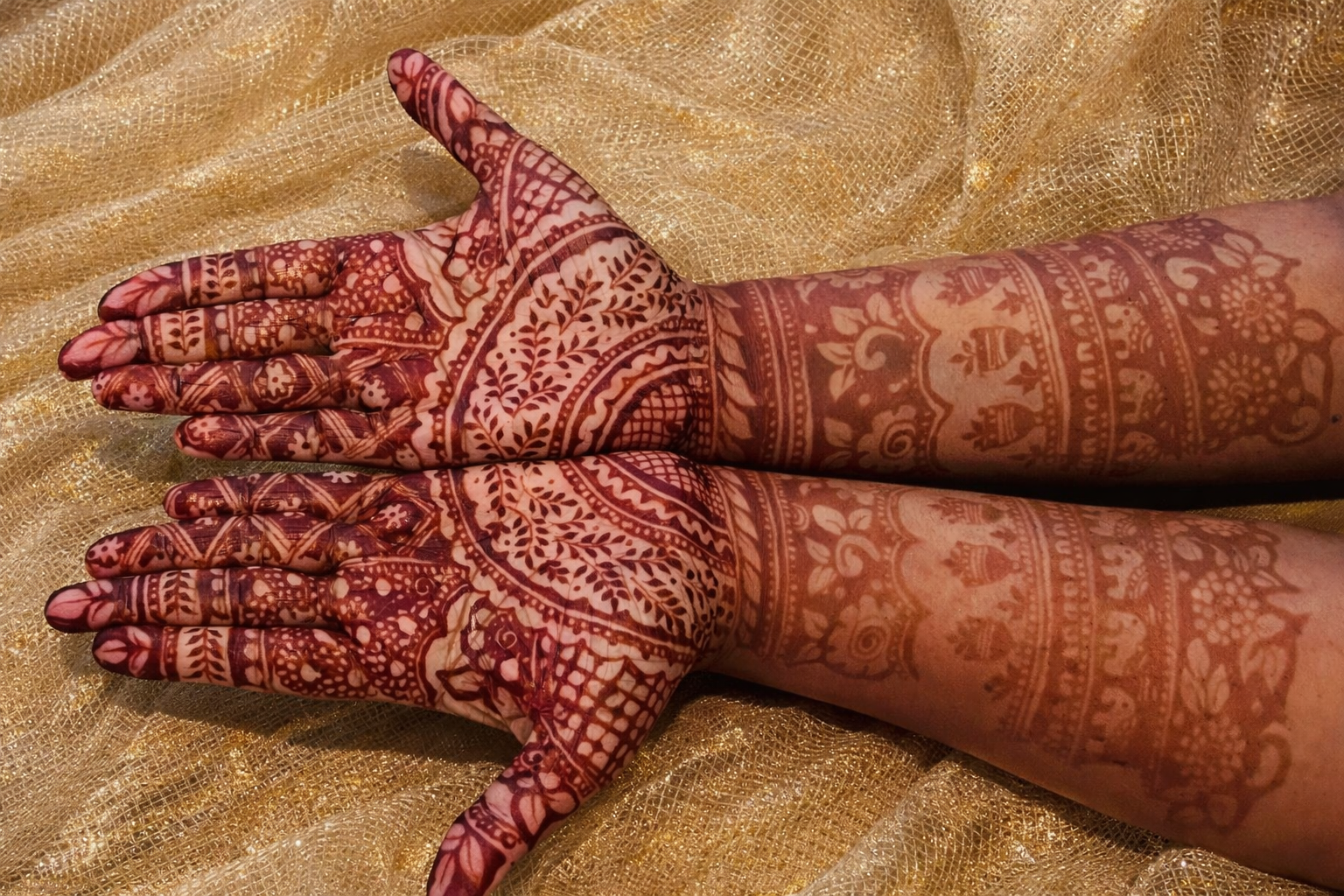 Traditional bridal mehndi